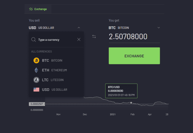 Soft-FX easy exchange dashboard